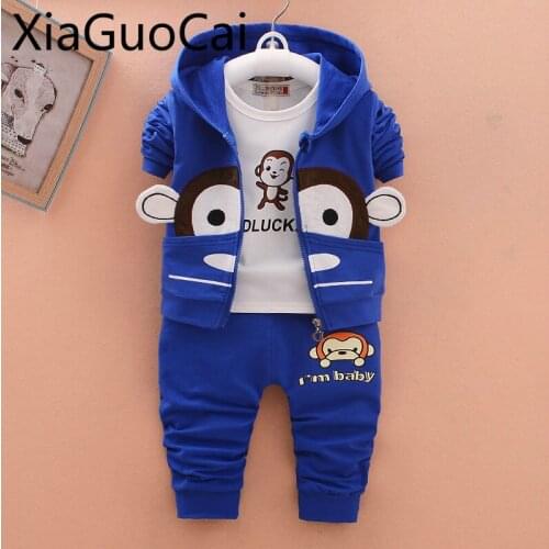 Boys Sweatshirts New Autumn and Winter Active Childrens Clothes Sets Cartoon Hoodie Childrens Suit Tide Boys Boutique Outfits