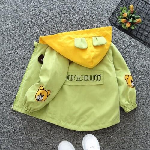 New Spring Autumn Children Jackets Cartoon Windbreaker Kids Jacket Boys Outerwear Coat Hooded Baby Clothing For Boys 1-6Year
