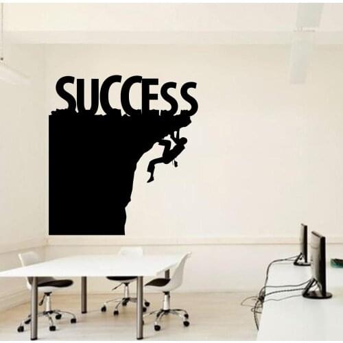 Office vinyl wall decals Office space incentive Wall sticker Conference room motivational Overcome difficulties stickers G455