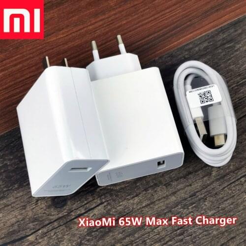 XiaoMi 10 Pro Charger Original 65W Max Fast MI ChargeTurbo Power Adapter 5A C Cable Apply to Mi 11T Redmi 9 Note 10 Poco 3X K40