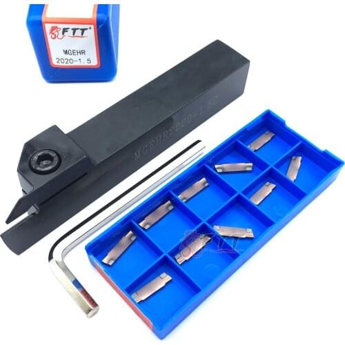 1PC MGEHR2020-1.5 External Grooving Tool Holder Parting Plate 20MM +10PCS 1.5MM MGMN150 G YC1125 High quality Carbide Inserts