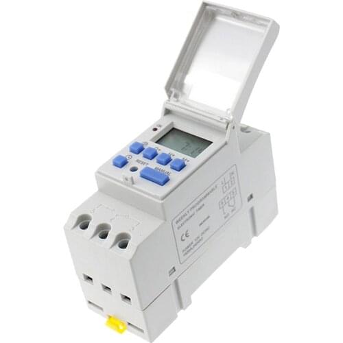 AC 110V Din Rail Weekly LCD Programmable Timer Switch Time Relay Switch