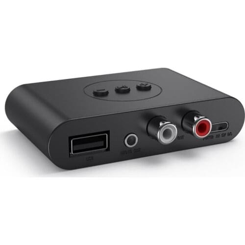 B21 Bluetooth 5.0 Audio Receiver U Disk RCA 3.5mm Jack AUX Stereo Music Wireless Adapter with Mic for TV Car Kit Speaker