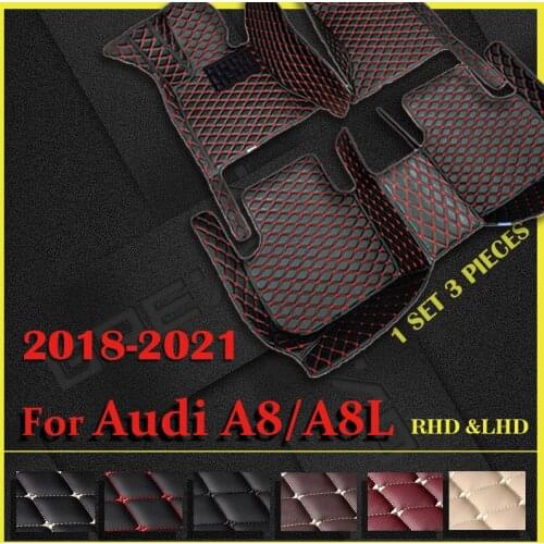 Car floor mats for AUDI A8/A8L（Four seats ）2018 2019 2020 2021 Custom auto foot Pads automobile carpet cover