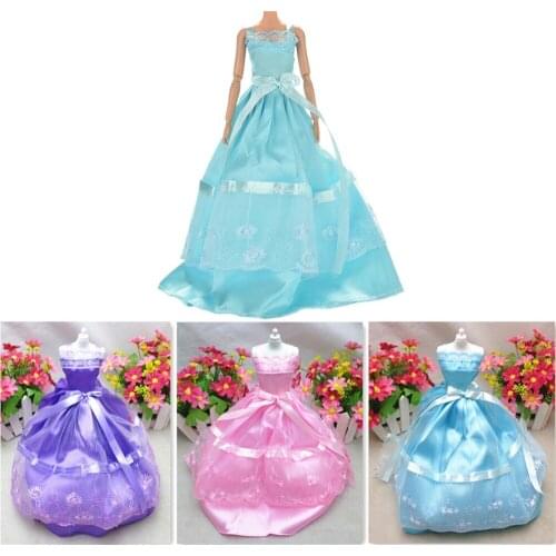 Color Random Sling Lace Handmade Party Clothes Fashion Dress for Doll Party Dress for 11 " Doll
