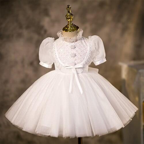 Flower Girl Dress Children Lolita Princess Dresses For Girls 1st Birthday Ball Gowns Girls Boutique Party Wear Elegant Frocks