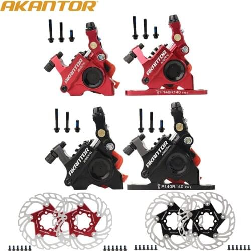 AKANTOR bicycle brake caliper road bike line pull oil disc brake aluminum alloy bilateral brake flat-mounted mechanical brake