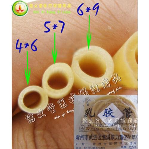 10meters elastic 6*9mm Medical hose latex plumbing hose rubber tube tourniquet rubber yellow Blood pressure tube