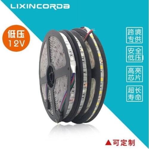 Fanlive 50m/lot 14.4W/M 5050smd 300LED 5m Waterprooof Rgb Lights For Cars 12v Dc LED Ribbon Tape Strip light Waterproof ip65