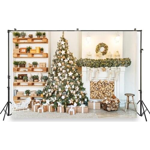 HUAYI Photography Backdrops Christmas Photo Background Christmas Xmas Family Party Decor Banner Studio Photobooth BackdropXT6866