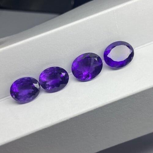 Natural Purple Amethyst Gemstones Oval Cut Middle Size Stone for Jewelry Making