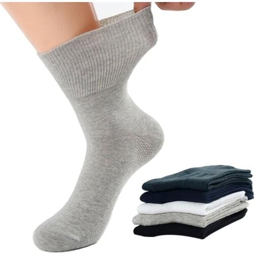 Diabetic Socks Prevent Varicose Veins Socks for Diabetes Hypertensive Patients Bamboo Cotton Material 4 Pairs / Lot