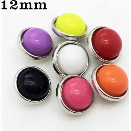 NEW Candy Colors 12mm Resin Snap Button For Bracelet SZ1223