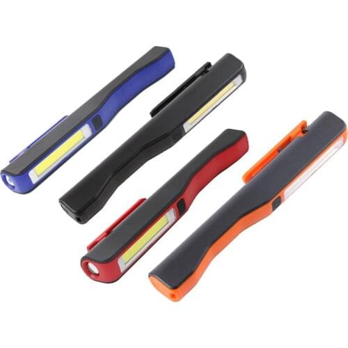 New Built-in USB Charging COB Work Light Overhaul Light LED Lighting Emergency Car Light with Magnetic Pocket Pen Flashlight