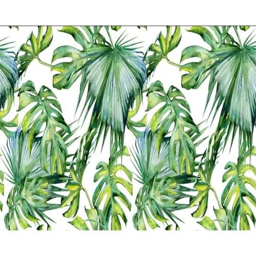 Beibehang Custom wallpaper mural beautiful dream fresh green banana leaf banana leaf oil painting background wall 3d wallpaper