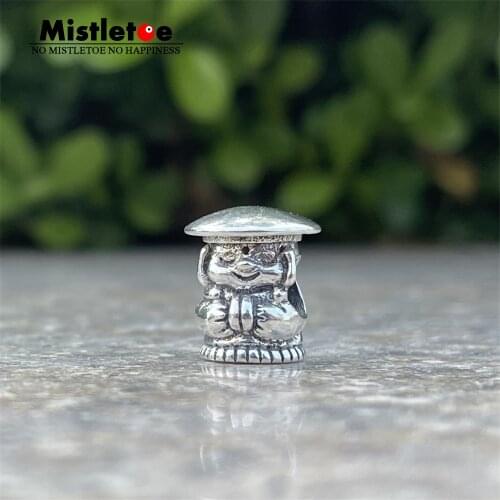 Mistletoe 925 Sterling Silver Monk Charm Bead Jewelry