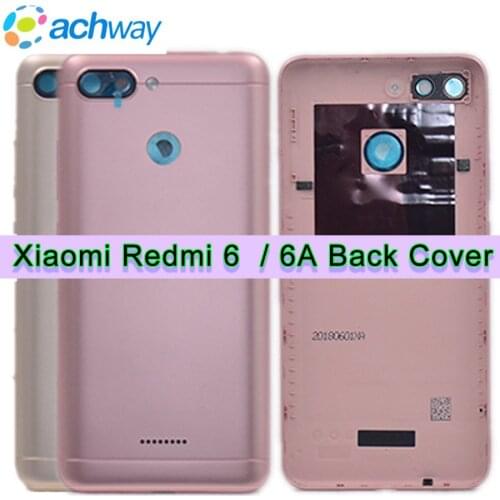 Original for Xiaomi Redmi 6A Back Battery Door Housing Cover for Redmi 6a Case for Xiaomi Redmi 6 Battery Cover Door Replacement