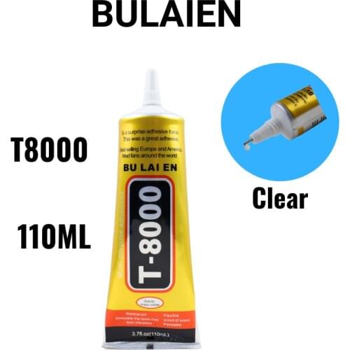 Bulaien T8000 110ML Clear Contact Phone Repair Adhesive Electronic Components Glue With Precision Applicator Tip