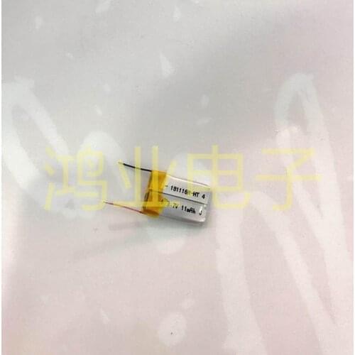 Factory direct sales ultra thin core 181116 11mah minimum polymer lithium battery Bluetooth headset 3D glasses