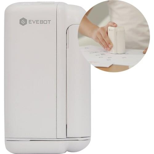 EVEBOT PrintPods Handheld Printer Mini Portable Inkjet Tattoo Printer with Ink Cartridge WiFi Connection Support Android/iOS