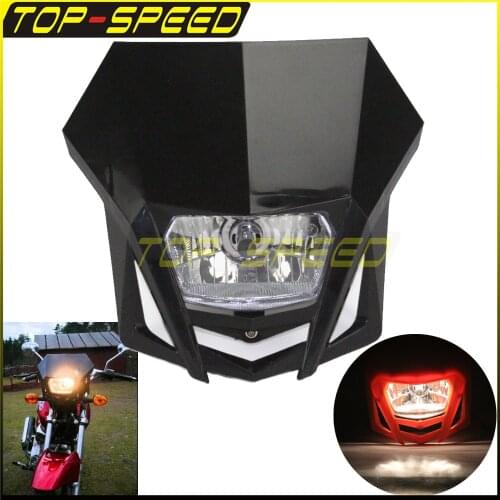 12V 35/35W Motocross Head Light Headlight Dirt Bike Mask Fits ALL Motocross Off-Road Motorcycles Enduros Dual Sport