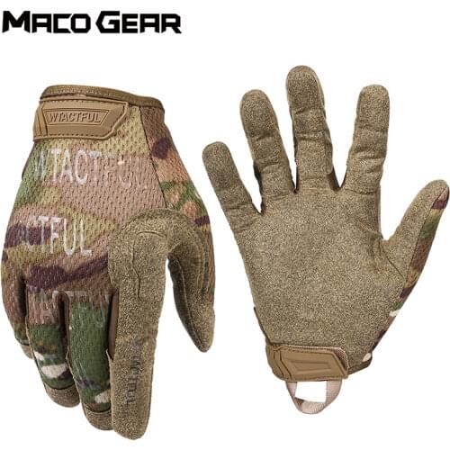 Tactical Glove Military Army Full Finger Gloves Men Airsoft Biking Sports Camping Training Cycling Paintball Lightweight Camo