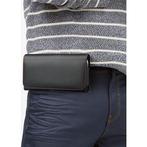 Universal Casual Wrist Pack Bag Men Male Mobile Phone Bag for Huawei / iPhone /Samsung Bag Cellphone Pouch Leather Belt Purse