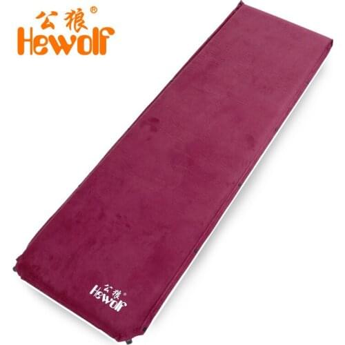 6.5cm Thick Hewolf Suede Automatic Inflatable Cushion Moisture-proof Mattress Outdoor Camping Tent Mat Nap Mat with Copper Mouth