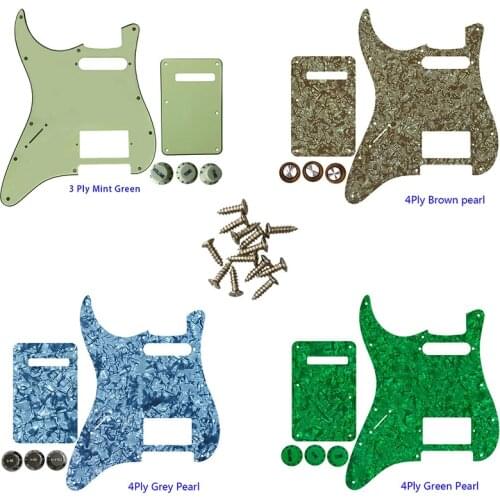 Guitar Parts For Left Handed USA Strat 72' 11 Screw Hole Standard PAF Humbcker Hs Guitar Pickguard & Back Plate & Control Knob