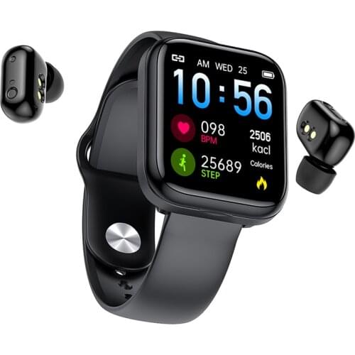 1.54-inch full touch screen binaural smart bracelet IP67 waterproof Bluetooth call smart watch heart rate monitoring tracker