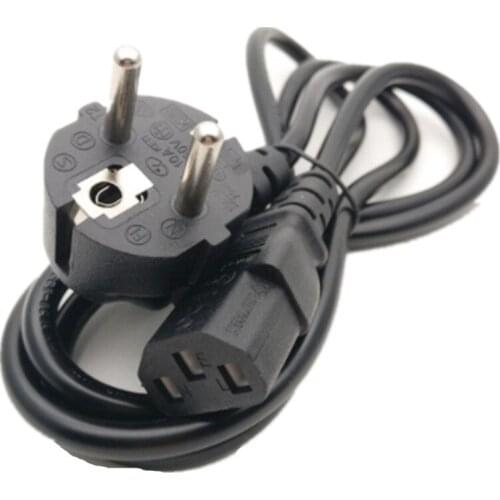 1PCS 1.5m EU Europe 3Pin Power Cord Cable EU 3Prong Laptop AC Adapter Lead 3Pin cable 10A 250V