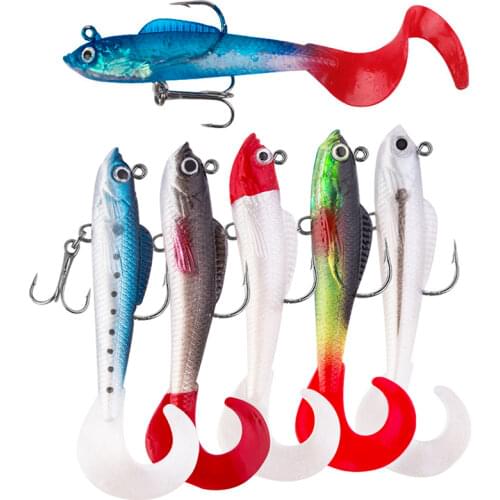 1PCS Soft Plastic Bait Swimming Paddle Tail Swimbait 10cm 9.5g Pike Bass Muskie Big T Tail Soft Lures Wobblers Fishing Tackle