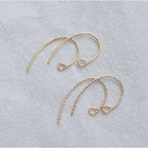 13mm 1pair 14k Gold filled U shape French note engraving Earring Hooks for making jewelry accessories Earring Hooks