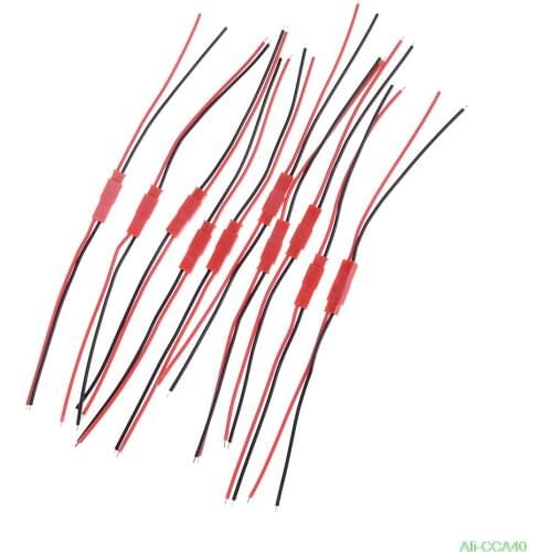 2 Pin JST 100mm Pitch 2.54mm Male and Female Wire Connector Plug Cable for DIY RC Battry Model 10 Pairs