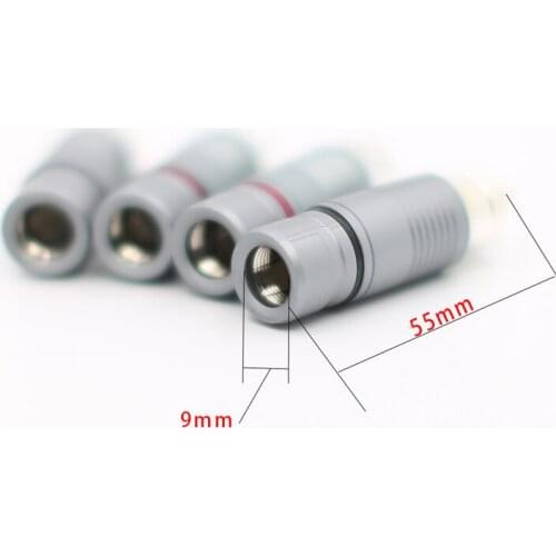 2pcs/set 22 Silver Shadow silver plated RCA plug coaxial audio cable plug HIFI HI-END audio signal plug