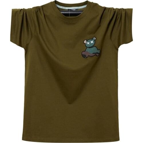 2021 round neck mens T-shirt Mens high quality pure cotton casual loose short sleeve T-shirt Oversized 5XL 6XL