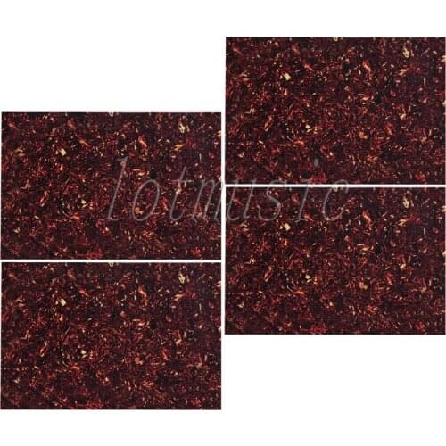 4Pcs Tortoise Shell Square Pickguard Material 43X29cm Guitar Bass Body Project 3Ply Plate