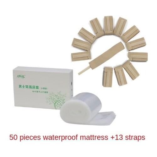 53pcs in 1 set Male diaper Incontinence urinary device Collecting urine bag guide Urine bag 30 / 50 /100 bags with 3 or13 straps