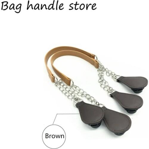 8 colors 2 pcs PU leather Drops end for Obag handle strap shiny drop for Classic Mini O Bag handbag hand bag 2017