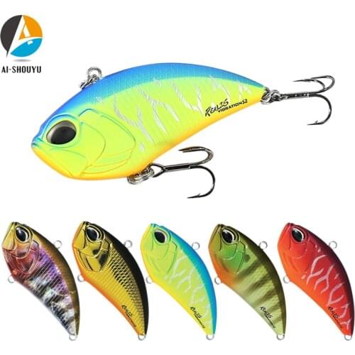 AI-SHOUYU 1pc New Arrival Hard Sinking VIB Fishing Lure 52mm 13g Plastic Wobbler Artificial Bait Fishing Tackle Peche