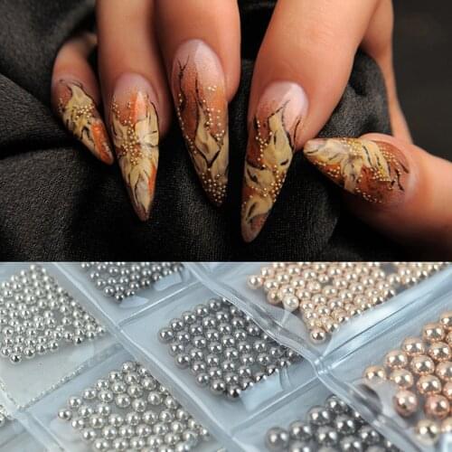 TCST-015 Nail Rhinestone Shiny Glass 3D Crystal Mini Small Beads Nail Art Decorations Rhinestone AB DIY Stone Caviar Beads