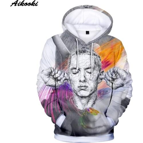 Brand Designer Nieuwe Aankomst EMINEM Hoodies Mannen/Vrouwen Herfst Winter Fashion Casual Hip Hop Hoodie 3D Prin Loose