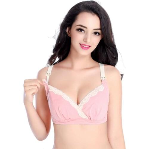 Wirefree N Clothing Cotton Breastfeeding Bra for Pregnant Women Pregnancy Breast Sleep Underwear Adjusted-straps