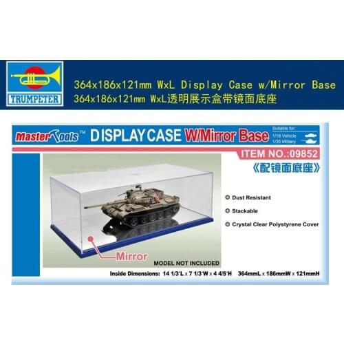 TRUMPETER 09852 364x186x121mm WxL Display Case w/Mirror Base