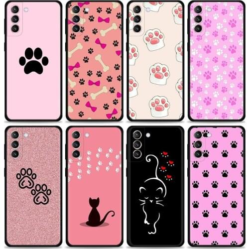 Mobilephone Case For Samsung S20 FE Caso cat Dog paw design Guscio for Galaxy S21 Ultra S9 S10 Plus Lite S10e Shell Cover