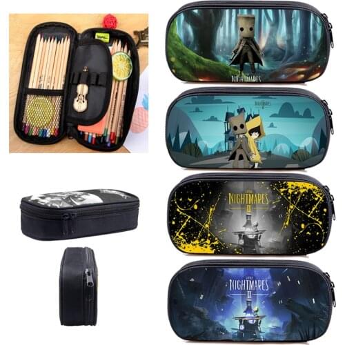 3D Cartoon Little Nightmares 2 Pencil Case Kids Anime Game Pen Bag Boys Girls Teens Pen Case Students Stationery Storage Box