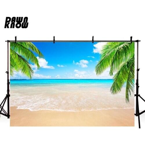 DAWNKNOW Spindrift Leaf Sand Photo Background Seaside Wedding Photographic Backdrops Photo Studio Children Photocall lv2812