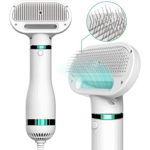 Pet Hair Dryer with Slicker Brush 2 In 1Portable Dog Blower And Comb Professional Home Grooming Furry Drying for Dog And Cat