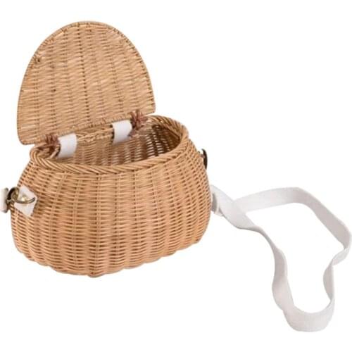 Bicycle Basket Bicycle Basket Children Backpack Bike Tricycle Scooter Supplies Kids Artificial Weaving Wicker Basket Kids Bike