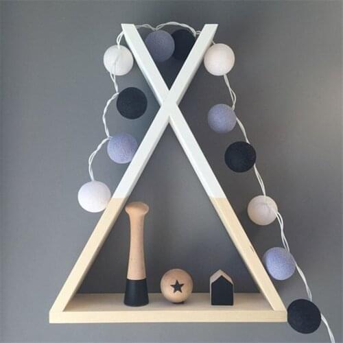 Creative Wooden Kids Baby Wooden Cross Storage Book Shelf Nordic Decor Shelf Wall Hanging Home Room Diy Decoration Gifts